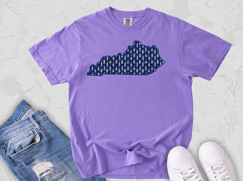Kentucky Bourbon Southern Chinoiserie Pattern Comfort Colors Tee
