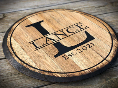 Personalized Barrel Head Wedding Guest Book Register, Rustic Wedding and Anniversary Decor - Crosswired Creations