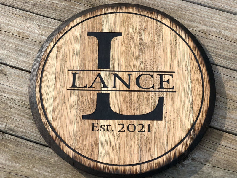 Personalized Barrel Head Wedding Guest Book Register, Rustic Wedding and Anniversary Decor - Crosswired Creations