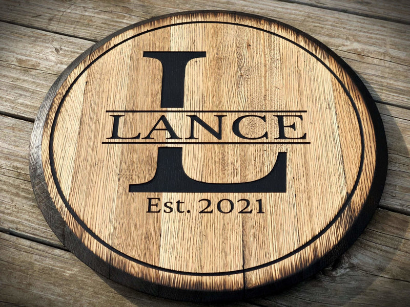 Personalized Barrel Head Wedding Guest Book Register, Rustic Wedding and Anniversary Decor - Crosswired Creations