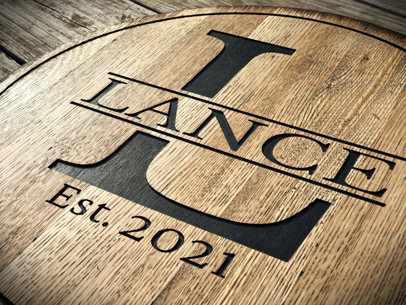 Personalized Barrel Head Wedding Guest Book Register, Rustic Wedding and Anniversary Decor - Crosswired Creations