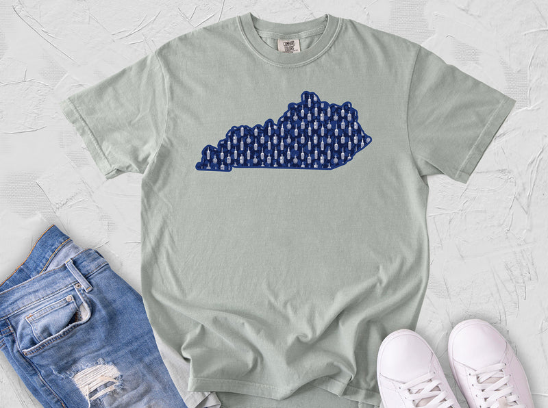 Kentucky Bourbon Southern Chinoiserie Pattern Comfort Colors Tee