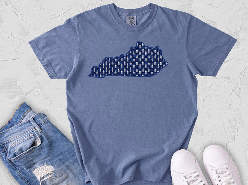 Kentucky Bourbon Southern Chinoiserie Pattern Comfort Colors Tee