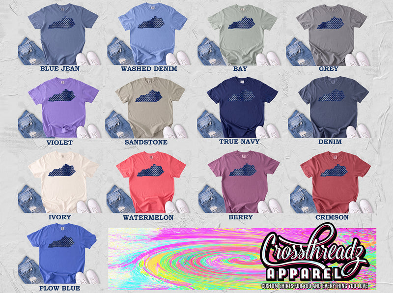 Kentucky Bourbon Southern Chinoiserie Pattern Comfort Colors Tee