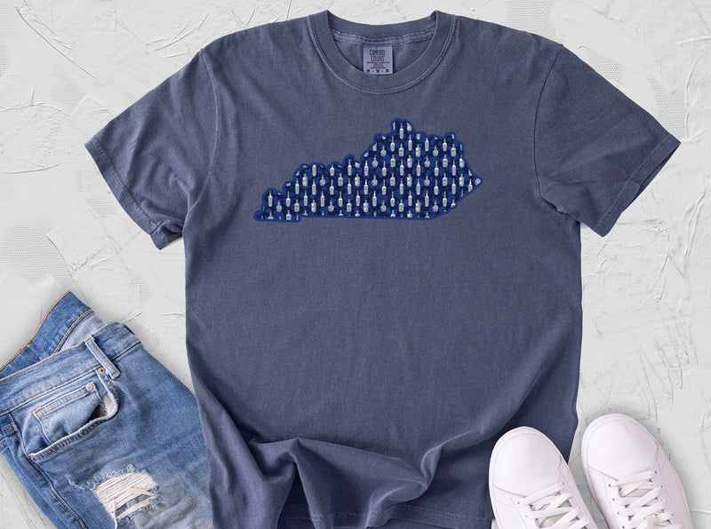 Kentucky Bourbon Southern Chinoiserie Pattern Comfort Colors Tee