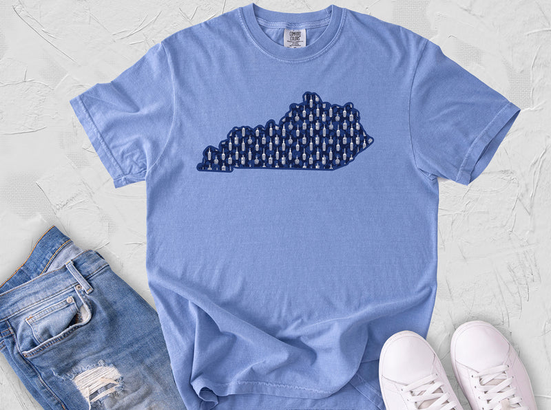 Kentucky Bourbon Southern Chinoiserie Pattern Comfort Colors Tee