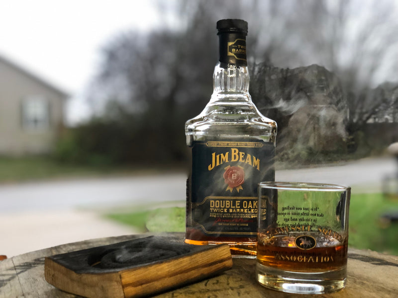 Personalized Whiskey, Bourbon Smoke Block | Monogram Barrel Wood Block | Bourbon Whiskey Lover Gift | Old Fashioned Cocktail Smoker