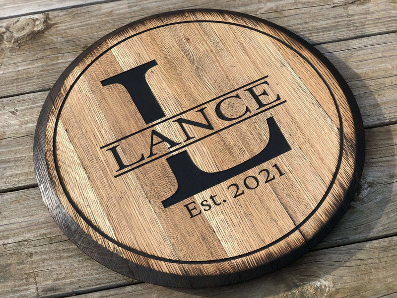 Personalized Barrel Head Wedding Guest Book Register, Rustic Wedding and Anniversary Decor - Crosswired Creations