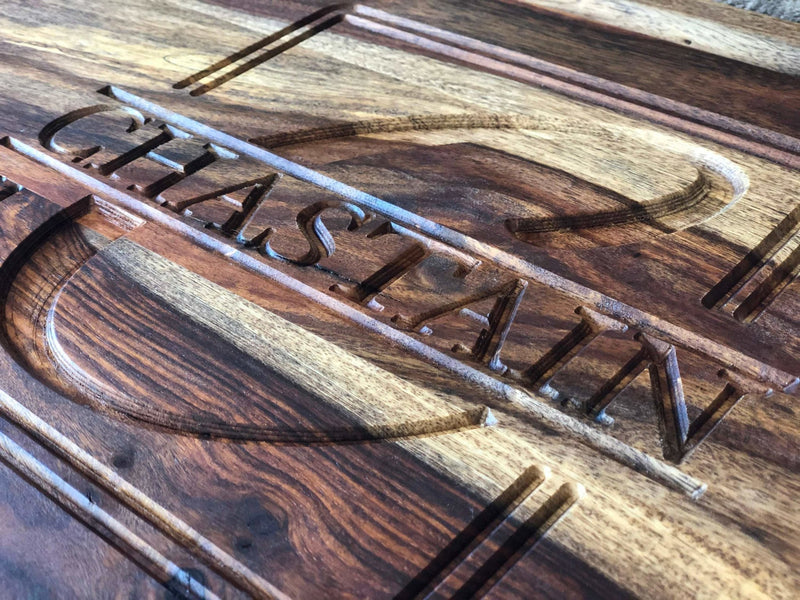 Personalized Cutting Board, Beautiful Sheesham Wood Grain, Large 15x22 Size - Crosswired Creations